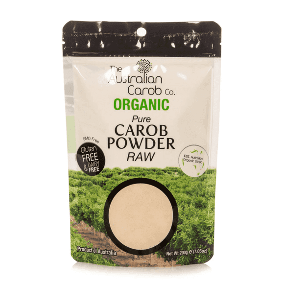 Missy J’s Australian Carob Pure Carob Powder, Raw Organic 7oz for Healthy Snack & Low Calorie Snack