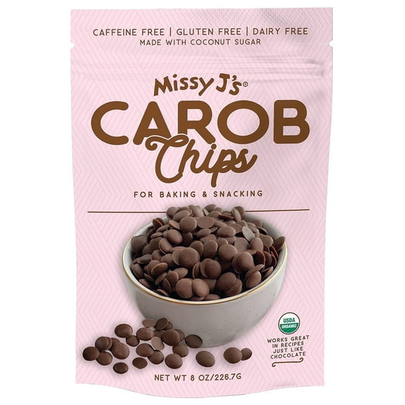 Missy Js Organic Carob Chips Made with Coconut Sugar Healthy Snacks 8 oz 1 Pack