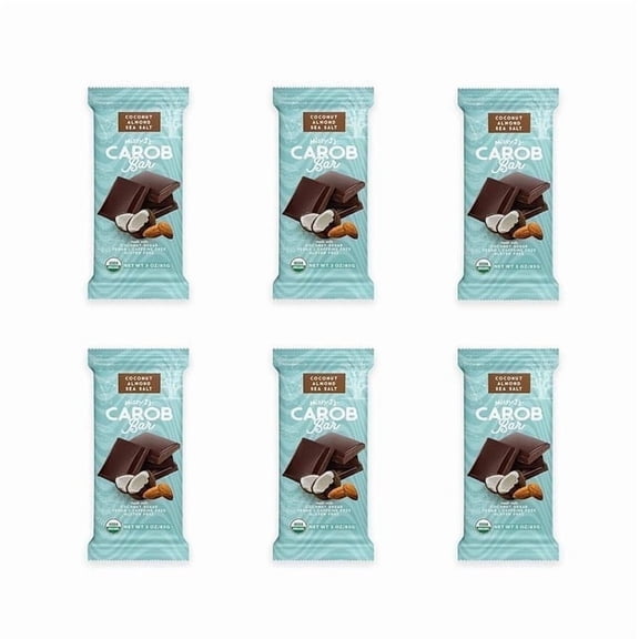 Missy Js Organic Carob Coconut Almond Candy Bar Healthy Snack Low Calorie Snacks 6 Pack
