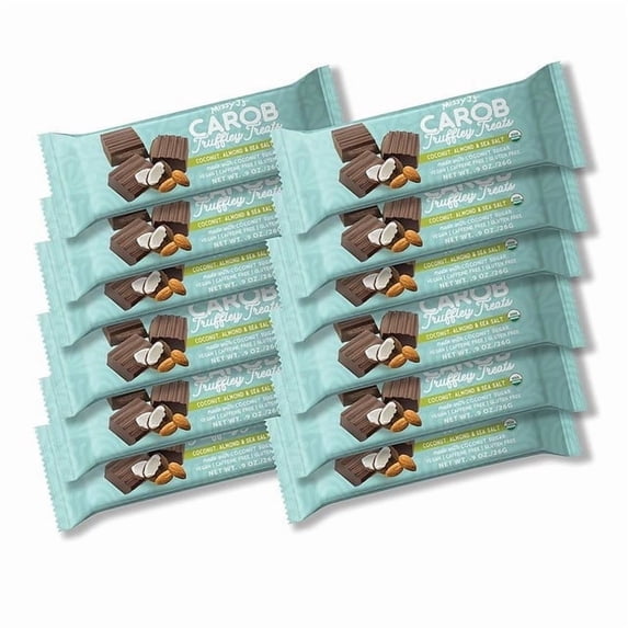 Missy J’s Organic Carob Coconut Almond and Sea Salt Truffley Treat Healthy Low Calorie Snack 12 Pack