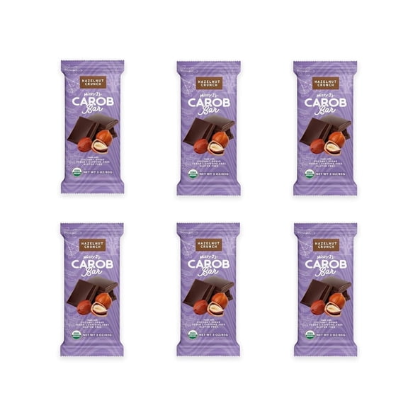 Missy Js Organic Carob Hazelnut Candy Bar Healthy Snack Chocolate Substitute Low Calorie Snacks 6 Pack