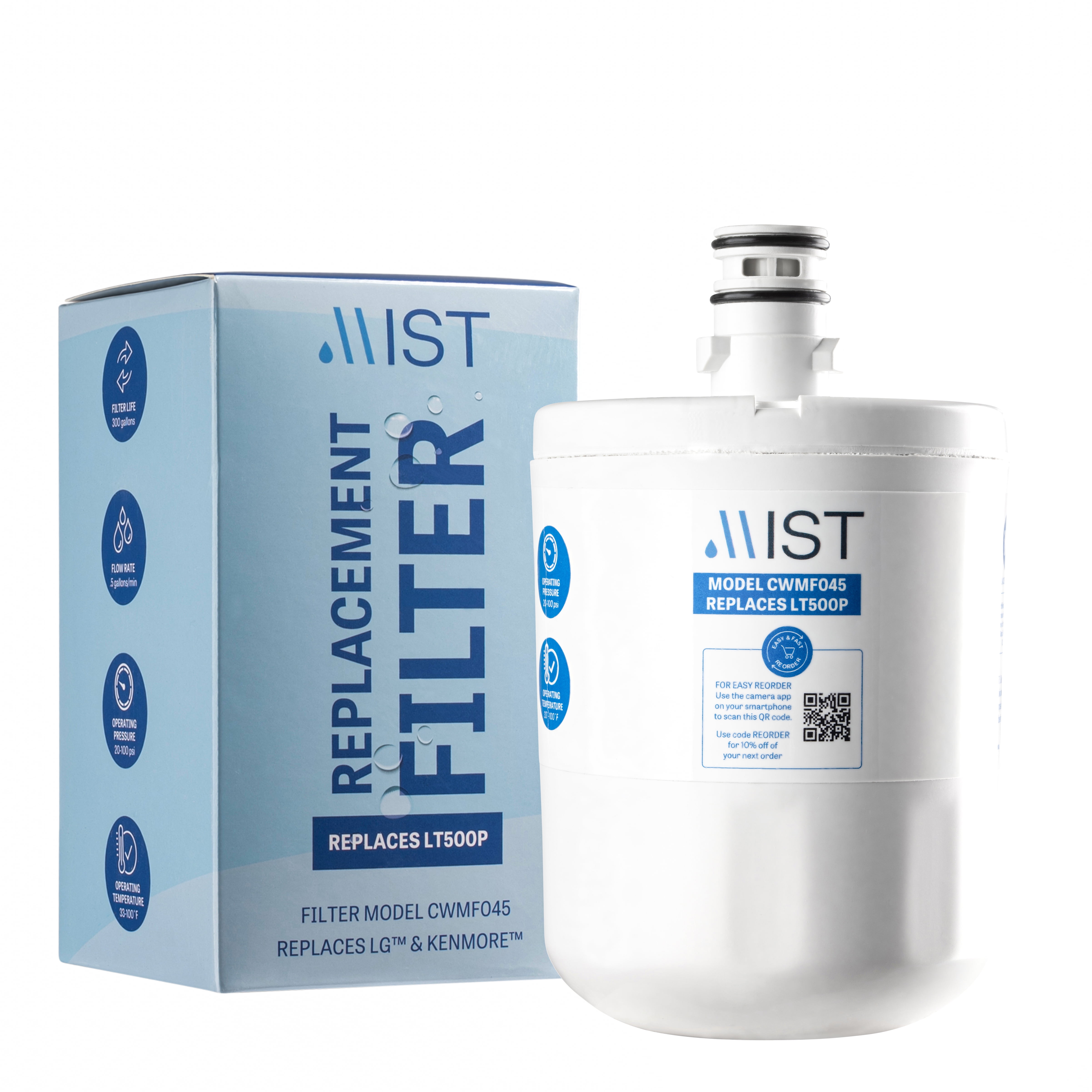 Mist 5231JA2002A Water Filter Replacement, Compatible LG Models LT500P