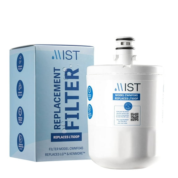 Mist LT500P Refrigerator Water Filter Replacement for LG, Compatible with 5231JA2002A, GEN11042FR-08, ADQ72910911, ADQ729109012, Kenmore 9890, LFX25974ST, LMX25964ST