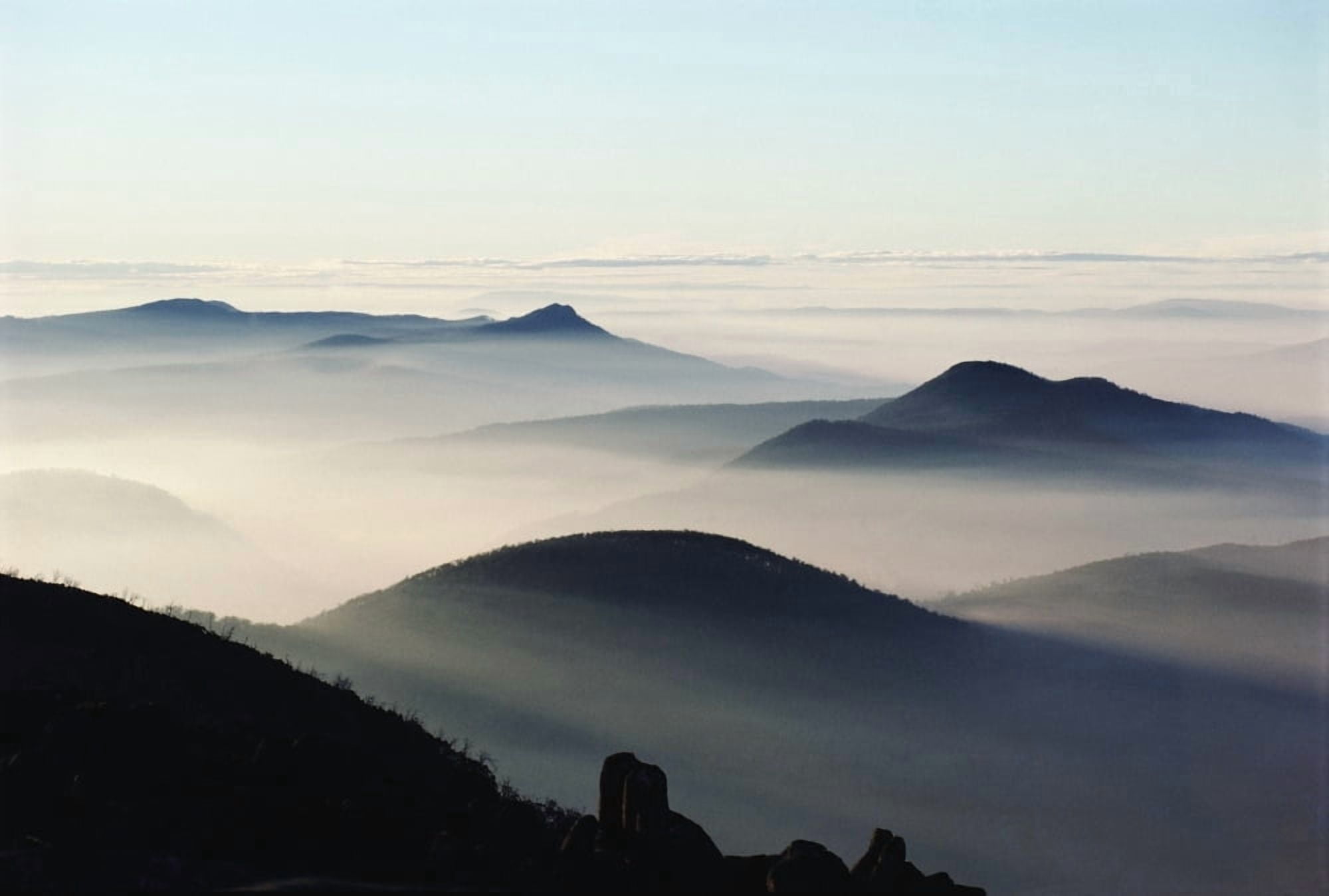 Mist And Mountains Canvas Art - Michael Coyne Design Pics (17 x 11)