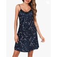 thumbnail image 1 of Mist Azur Nightgowns for Women Lace Trim V Neck Night Gowns for Adult Women 3763, 1 of 3