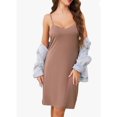 thumbnail image 1 of Mist Azur Women's Dress Slips Basic Adjustable Spaghetti Strap Cami Under Dress 3759, 1 of 2