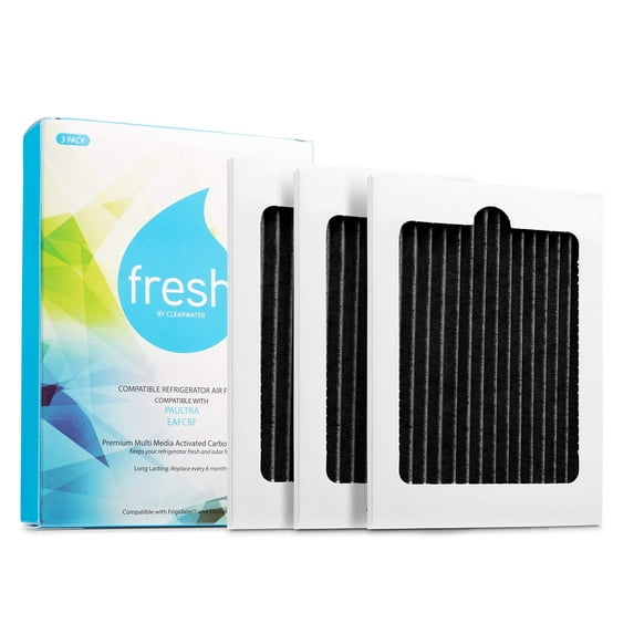 Mist Breeze Paultra Refrigerator Air Filter Replacement for Frigidaire and Electrolux EAFCBF, Compatible with Paultra, PureAir Ultra, 242061001, 241754001, 3-Pack