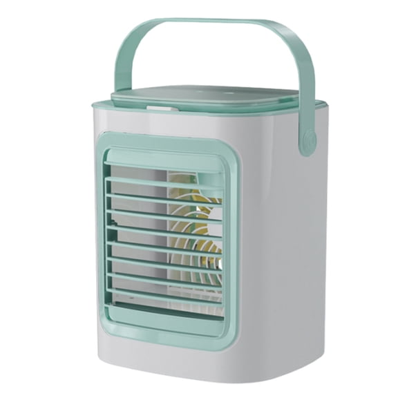 Mist Chiller Portable Air Conditioner, USB Desktop Fan with 600mL Water Tank, 7-Color Ambient Light, 3-Speed, Cooling, Humidification and Adjustable Airflow for Home, Office, Camping