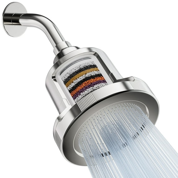 Mist Filtered Shower Head 15-Stage Advanced Water Filtration for Hard Water, Large