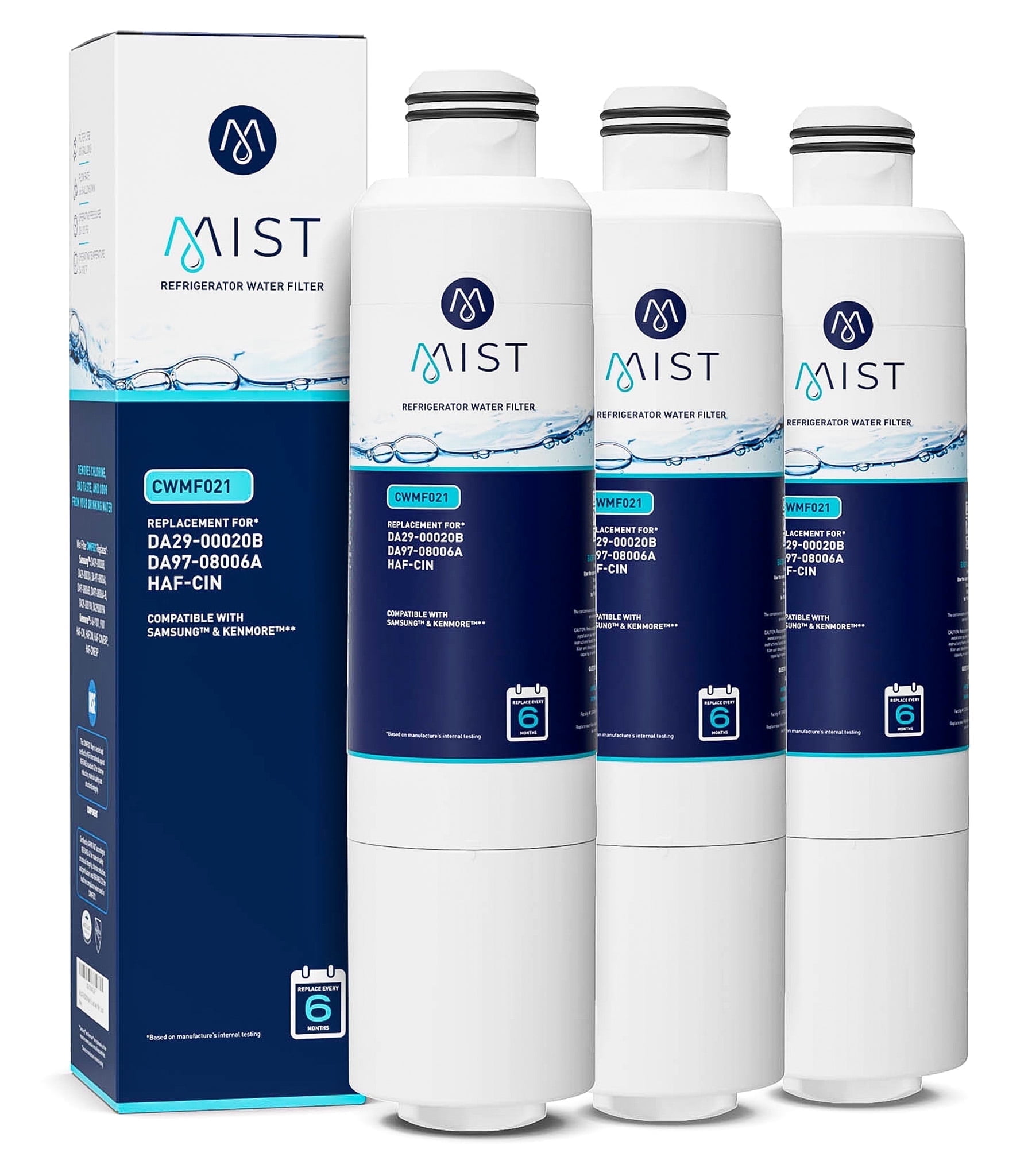 Mist DA29-00020B Refrigerator Water Filter Replacement for Samsung HAF-CIN, NSF Certified