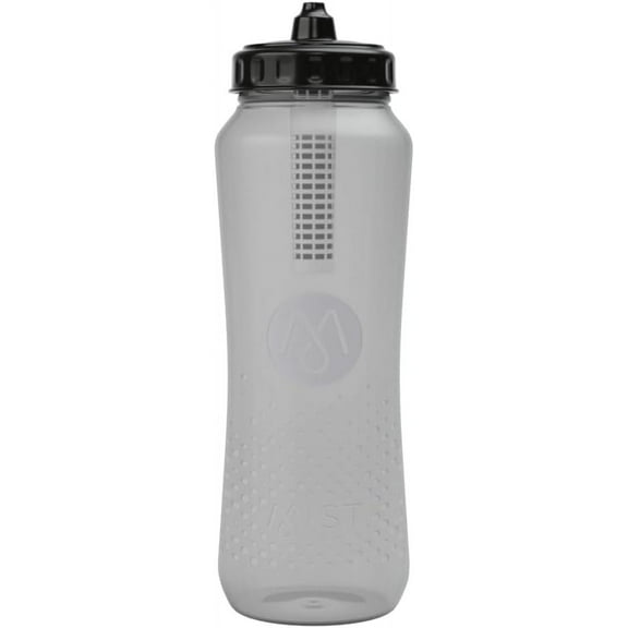 Mist Squeeze Water Bottle with built-in filter, Leak-Proof and BPA-Free, 32 oz, Black
