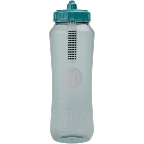 Mist Squeeze Water Bottle with built-in filter, Leak-Proof and BPA-Free, 32 oz, Deep Teal