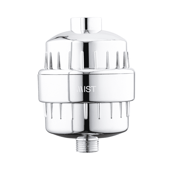Mist Shower Head Filter 15-Stage Water Filtration for Hard Water, 3.25" x 5" Chrome
