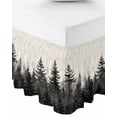 thumbnail image 1 of Mist Forest Wrap Around Bed Skirts for Queen Bed 16" Drop,Bed Skirt with Adjustable Elastic Belt Dust Ruffle Bed Valance for Bedroom Hotel Beige Farmhouse Vintage Nature Scenery Bed Frame Cover, 1 of 7