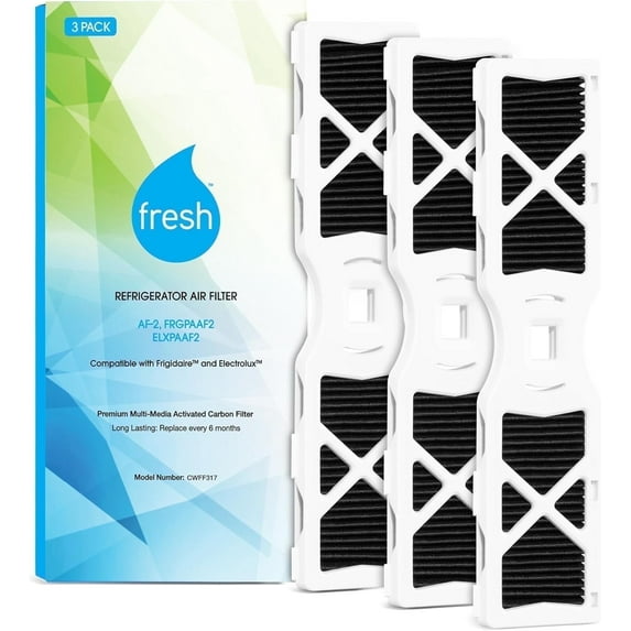 Mist Fresh AF-2 Refrigerator Air Filter Carbon Fiber Fridge Filter Replacement for Frigidaire FRGPAAF2, RAF-2 and Electrolux ELXPAAF2