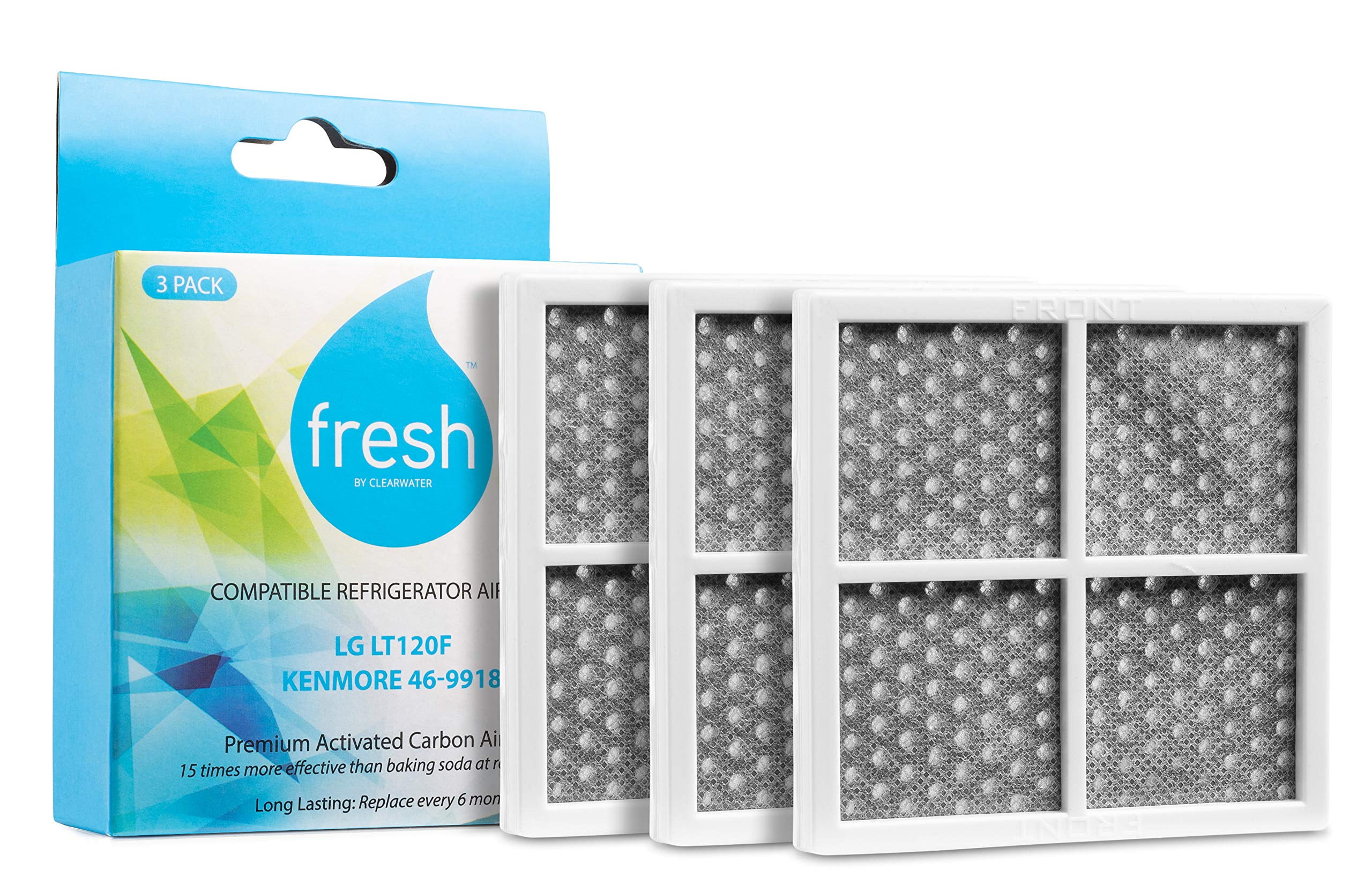 Mist Fresh 3-Pack Activated Carbon Refrigerator Air Filter
