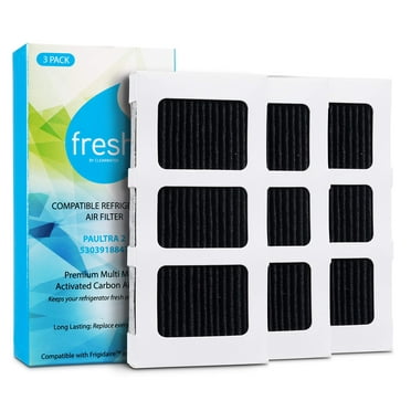 Mist Fresh Paultra2 Refrigerator Air Filter Replacement for Frigidaire Refrigerators, 3-Pack