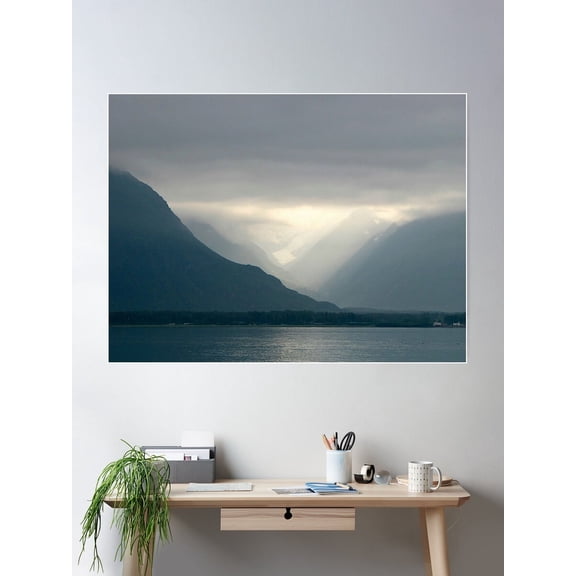 Mist In Prince William Sound Poster Wall Art, Modern Wall Decor For Living Room Bedroom, 8x12 UNFRAMED