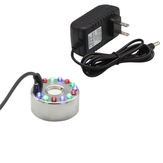 Mist Maker Fogger Small Ultrasonics Fogs Fountains Mistesr Fogger Water Garden Pond Foggers AirHumidifier With 12 LED Light Flashes, Usupdd 2025 Mist Maker Fogger Small Ultrasonics