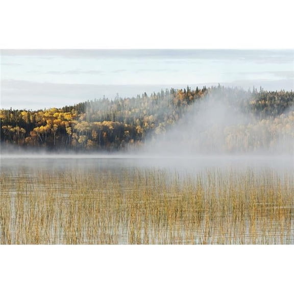 Mist Over A Lake In Autumn - Ontario, Canada Poster Print, 19 x 12