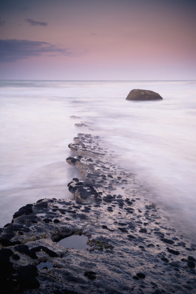 Mist Over The Water Washing Over The Rock Cape Foulwind South Island New Zealand Canvas Art - David DuChemin Design Pics (12 x 19)