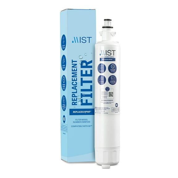 Mist RPWF Refrigerator Water Filter Replacement Cartridge for GE RPWF (Not RPWFE), Compatible with RWF1063, RWF3600A, WSG-4, DWF-36, R-3600, MPF15350, OPFG3-RF300, BCF77