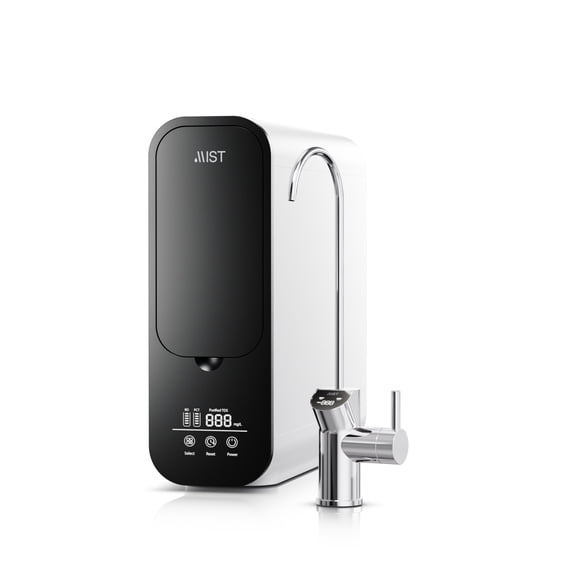 Mist Reverse Osmosis Water Filter System 4-Stage Tankless, Reduces TDS, 600 GPD, 4 Stage Filter Under Sink Water Filter