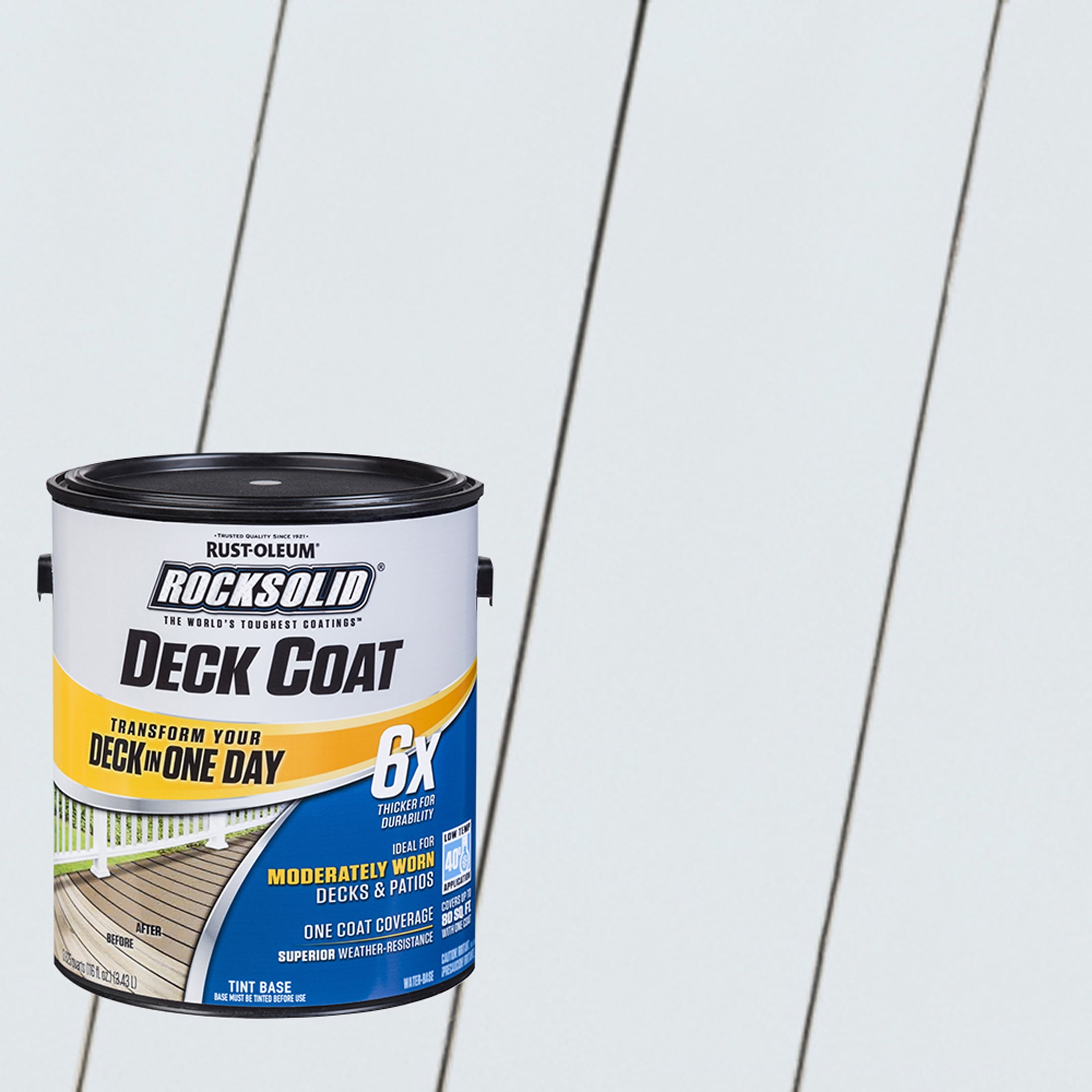 Mist, Rust-Oleum RockSolid 6X Exterior Wood Deck Coat-319647T, Gallon
