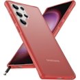 thumbnail image 1 of Mist Series Designed for Samsung Galaxy S23 Ultra Case, [Support Wireless Charging] Slim Silicone Case for S23 Ultra 6.8 inch, Red, 1 of 14