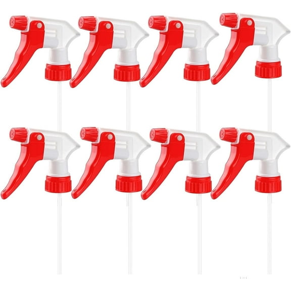 Mist Water Bottle Spray Nozzle 8 Pcs,Adjustable Head Sprayer Replacement Head,All-Purpose Spray Bottle Nozzles,Chemical Industrial Spray Bottle Nozzle,Plastic Wide Usage Bottle Spray Nozzle