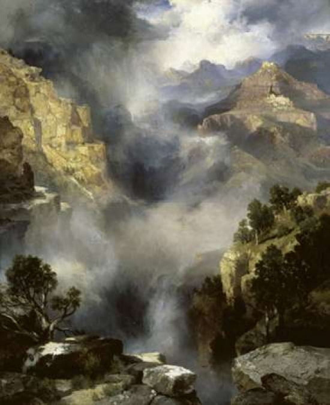Mist in the Canyon Canvas Art - Thomas Moran (20 x 24)