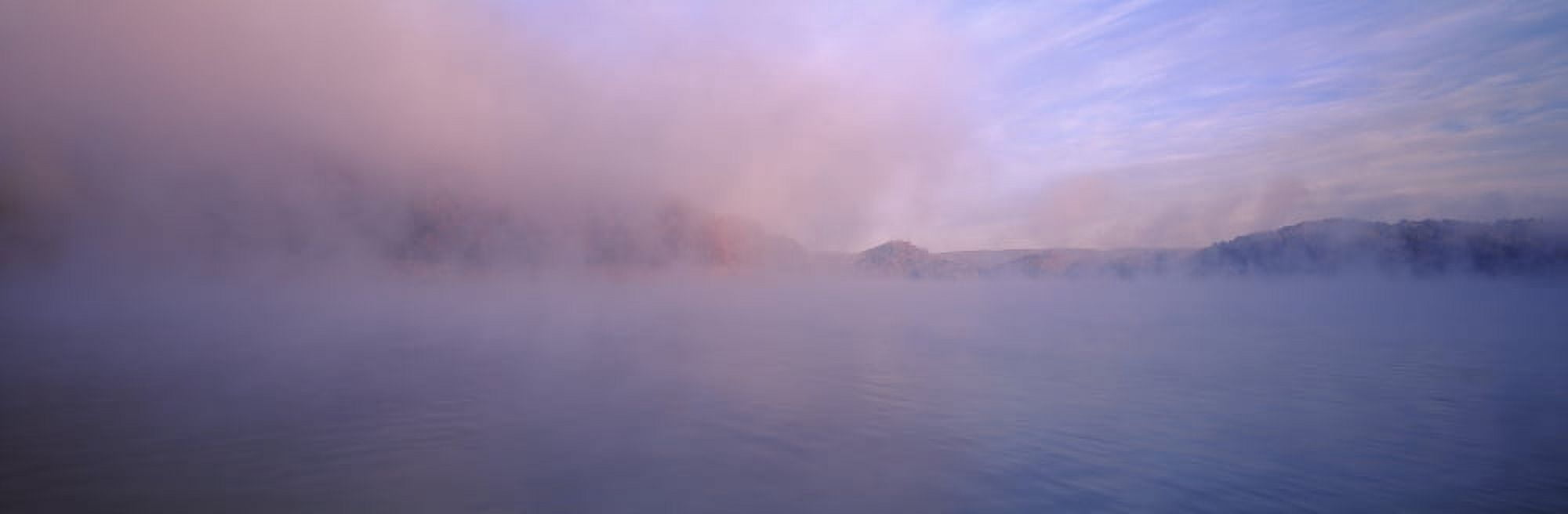 Mist over Cherokee Lake Morristown Hamblen County Tennessee USA Canvas Art - Panoramic Images (12 x 36)