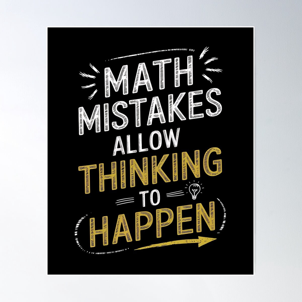 Design For Formulas Math Mistakes In Math Help Thinking Motivational Design Poster Wall Art Home ...