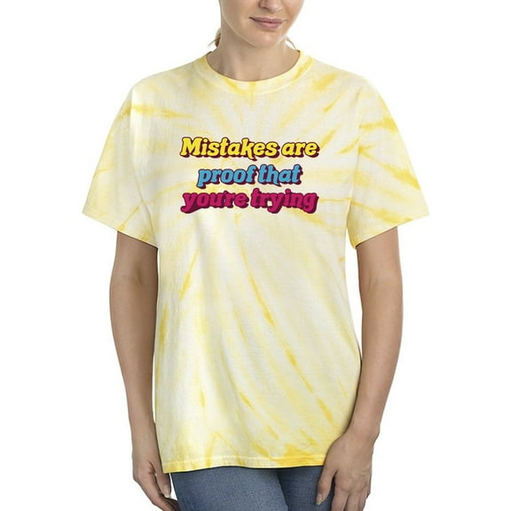 Mistakes Quote Tie Dye Cyclone Women -Smartprints Designs, Female x-Large