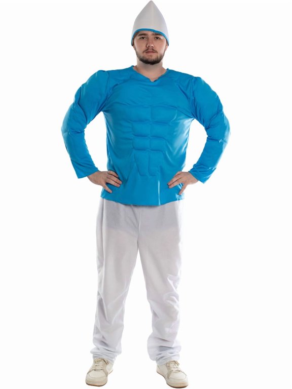 Mister Buff Strongman Blue Gnome Men's Costume Large 42-44
