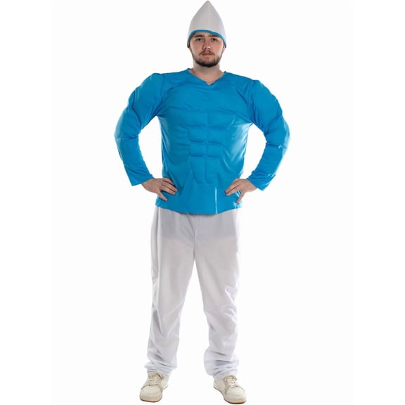 Mister Buff Strongman Blue Gnome Men's Costume Medium 38-40