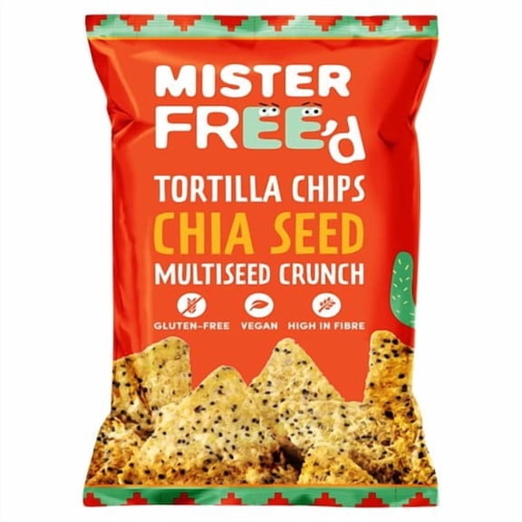 Mister Free'd Tortilla Chips with Chia Seeds 135g, British Import (Pack of 3)