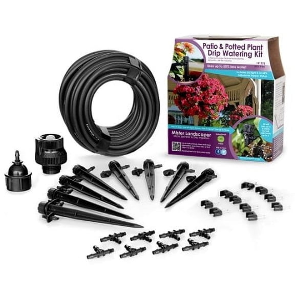 Mister Landscaper MLK-PWK Patio & Potting Plant Drip Irrigation Watering Kit
