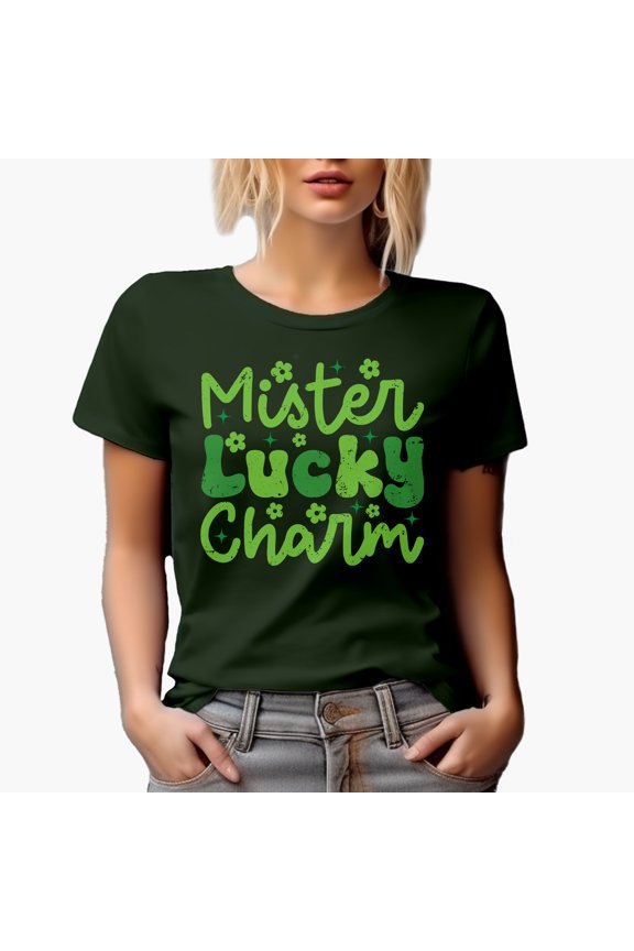 Mister Lucky Charm, St. Patrick's Day, Military Green T-Shirt, 3XL