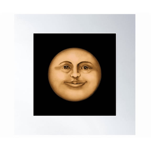 Mister Moon Man In The Moon Full Moon Poster Wall Art Modern Wall Decor