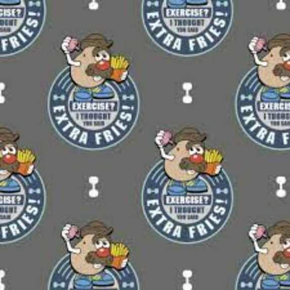 Mister Potato Head French Fries Cotton Fabric