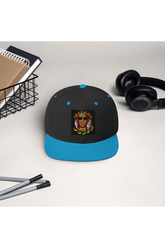 Mister Pouch Snapback Hat (Black/ Teal)