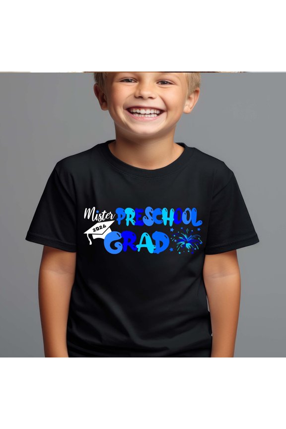 Mister Preschool Grad TShirt Custom Year Boys Graduation Tee