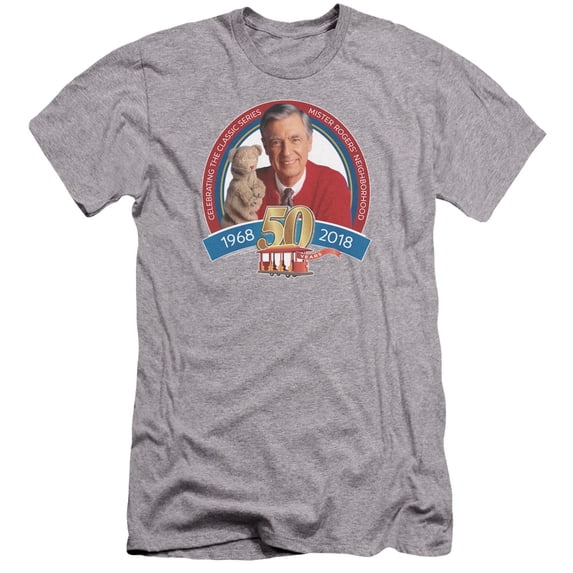 Mister Rogers 50Th Anniversary Design Premium Adult 30/1 T-Shirt Athletic Heather
