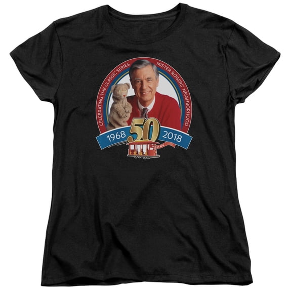 Mister Rogers 50Th Anniversary Design Women's T-Shirt Black