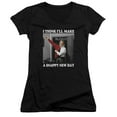 thumbnail image 1 of Mister Rogers A Snappy New Day Junior Women's V-Neck T-Shirt Black, 1 of 1