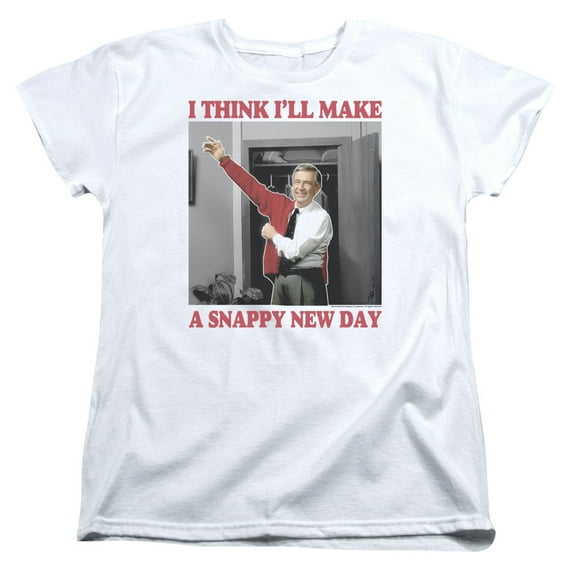 Mister Rogers A Snappy New Day Women's T-Shirt White