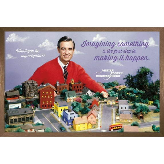 Mister Rogers - Neighborhood Wall Poster, 14.725" x 22.375", Framed