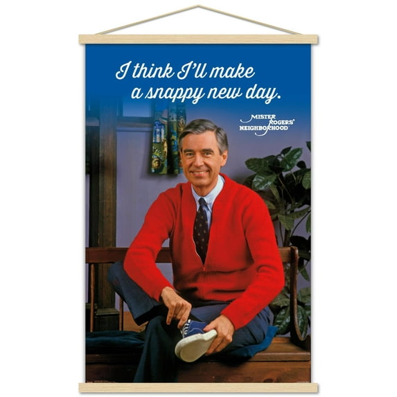 Mister Rogers - New Day Wall Poster with Wooden Magnetic Frame, 22.375" x 34"