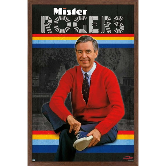 Mister Rogers - Retro Wall Poster, 14.725" x 22.375", Framed